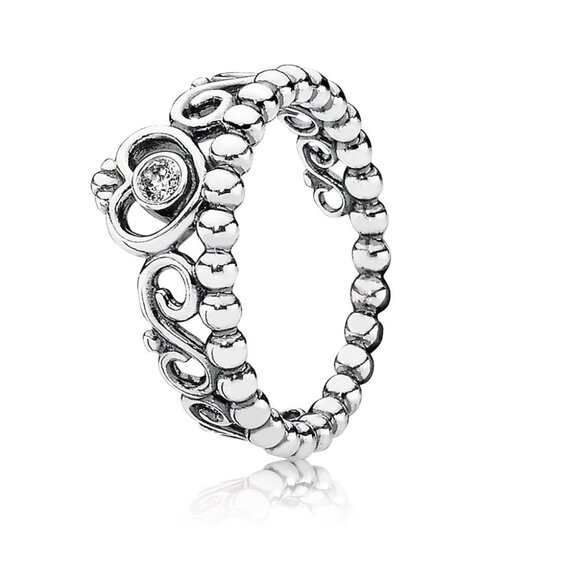 Sterling Silver My Princess Tiara Ring, 190880CZ - Picture 1 of 1